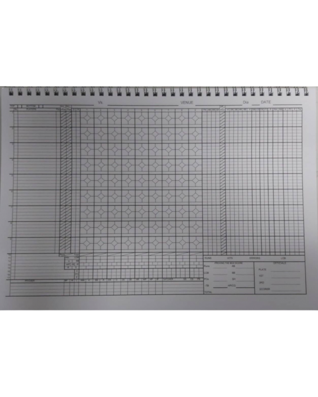 Official New Zealand Softball Scorebook