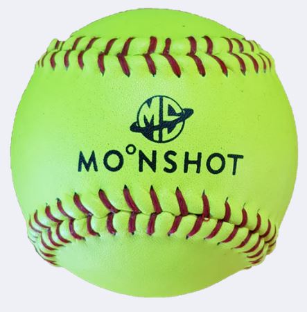Moonshot - Bucket of Softballs (24 Moonshot Leather balls and bucket)