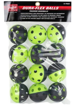 Rawlings 9" Dura-Flex Training Balls – 12 Pack
