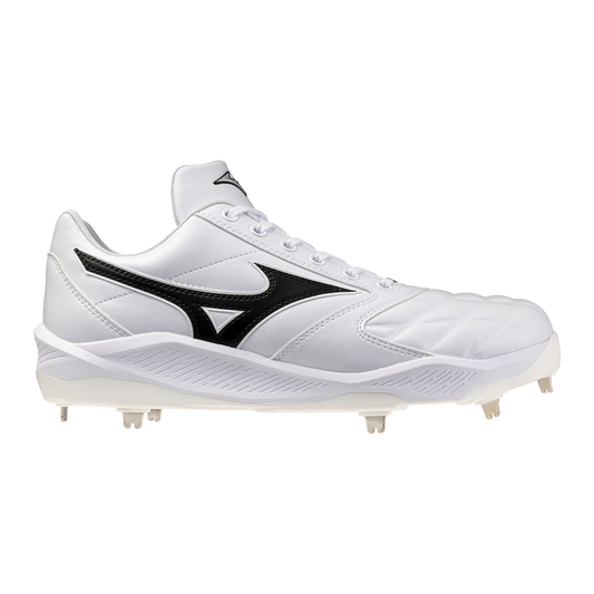 Mizuno Pro Select Metal Cleats - White/Black — product view 2