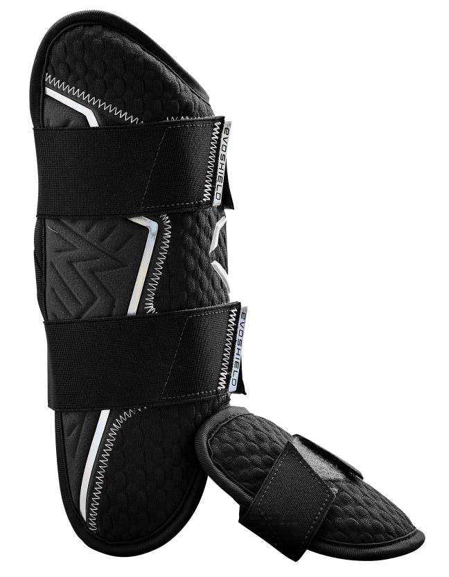 EvoShield Pro-SRZ 2.0 black batter's leg guard side view