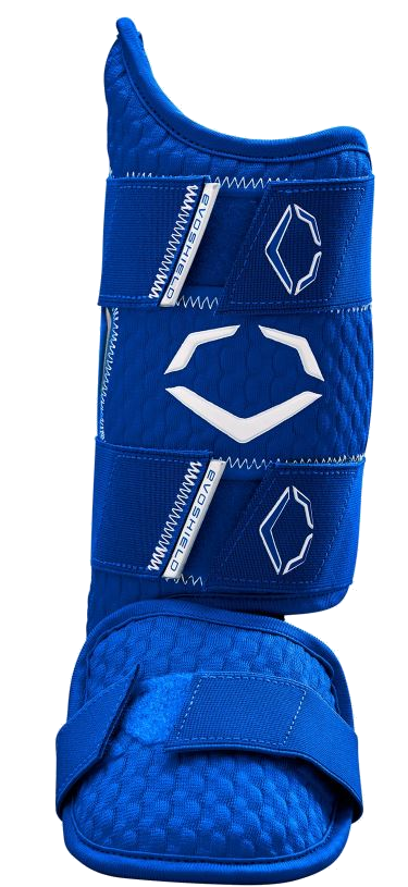 EvoShield Pro-SRZ 2.0 blue batter's leg guard alternate view