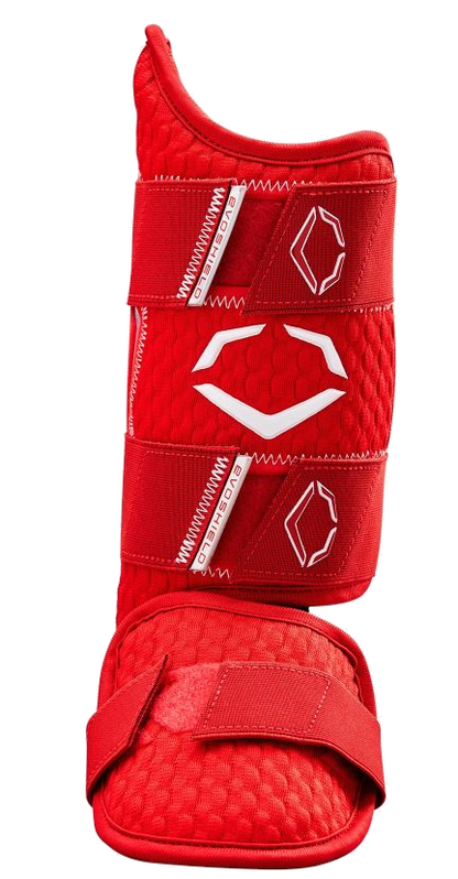 EvoShield Pro-SRZ 2.0 red batter's leg guard alternate view