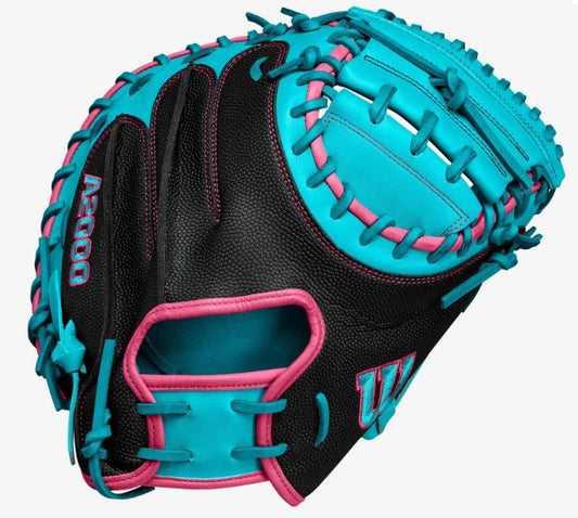 2024 Wilson A2000 Catchers Mitt - Black/Teal