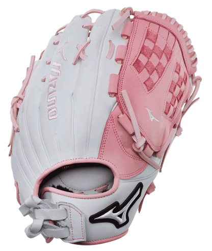 Mizuno MVP Prime 12.5" white and pink fastpitch glove - view 1
