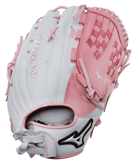 Mizuno MVP Prime 12.5" white and pink fastpitch glove - view 1