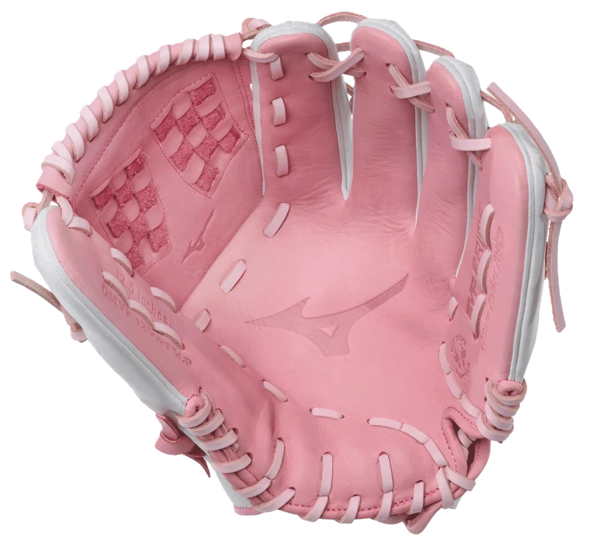 Mizuno MVP Prime 12.5" white and pink fastpitch glove - view 2