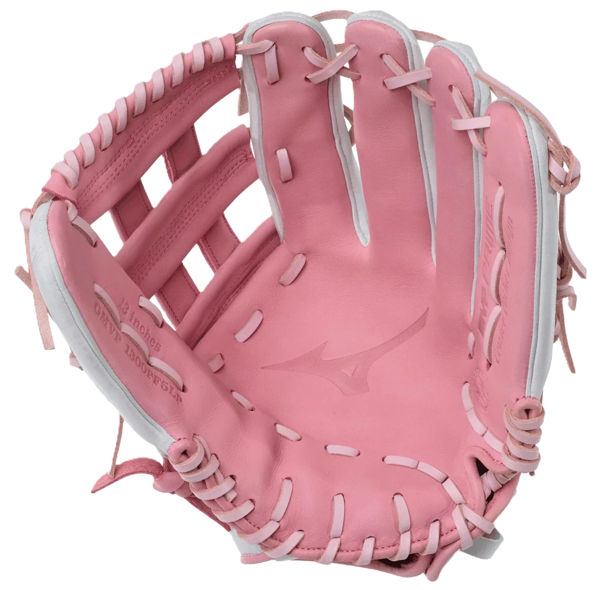 Mizuno MVP Prime 13" white and pink fastpitch glove - view 2