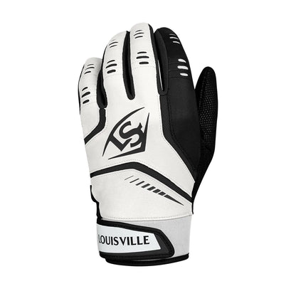 Louisville Sluggers Omaha Youth Batting Gloves - White/Black