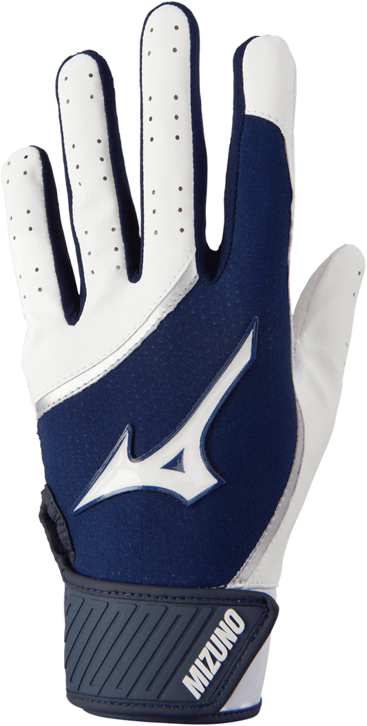 Mizuno MVP Batting Gloves - White/Navy