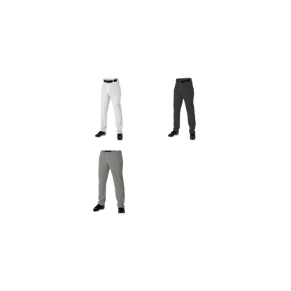 Adult baseball and softball pants in white, grey and black
