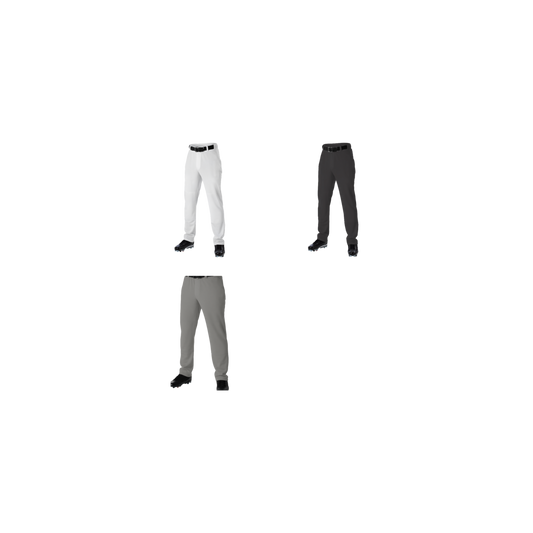 Adult baseball and softball pants in white, grey and black