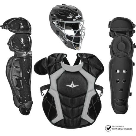All-Star Classic Pro adult catcher's gear set in black