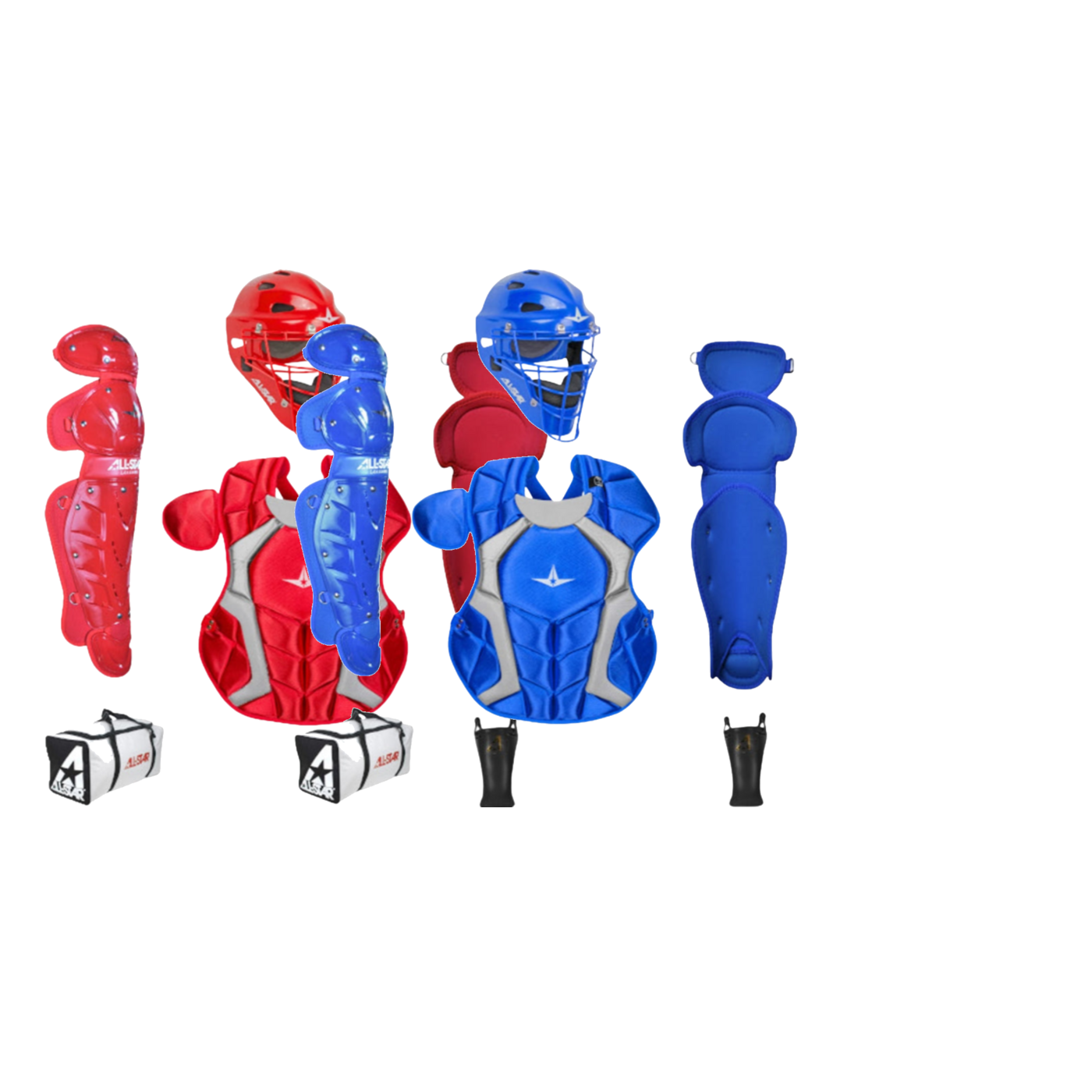 All-Star Player Series junior catcher's sets in red and blue