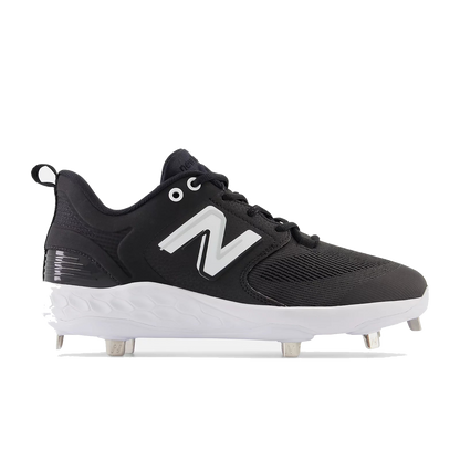 New Balance Fresh Foam X 3000 V6 black metal cleat side