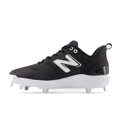 New Balance Fresh Foam X 3000 V6 black metal cleat profile