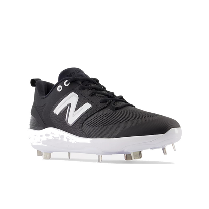 New Balance Fresh Foam X 3000 V6 black metal cleat front