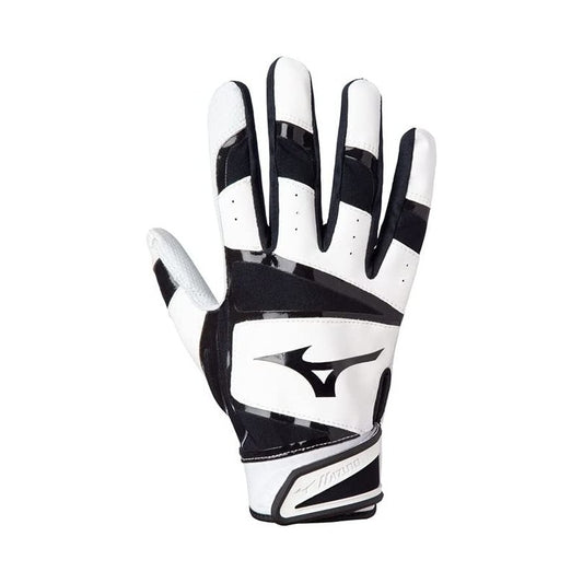 Mizuno 303 Batting Gloves - White/Black