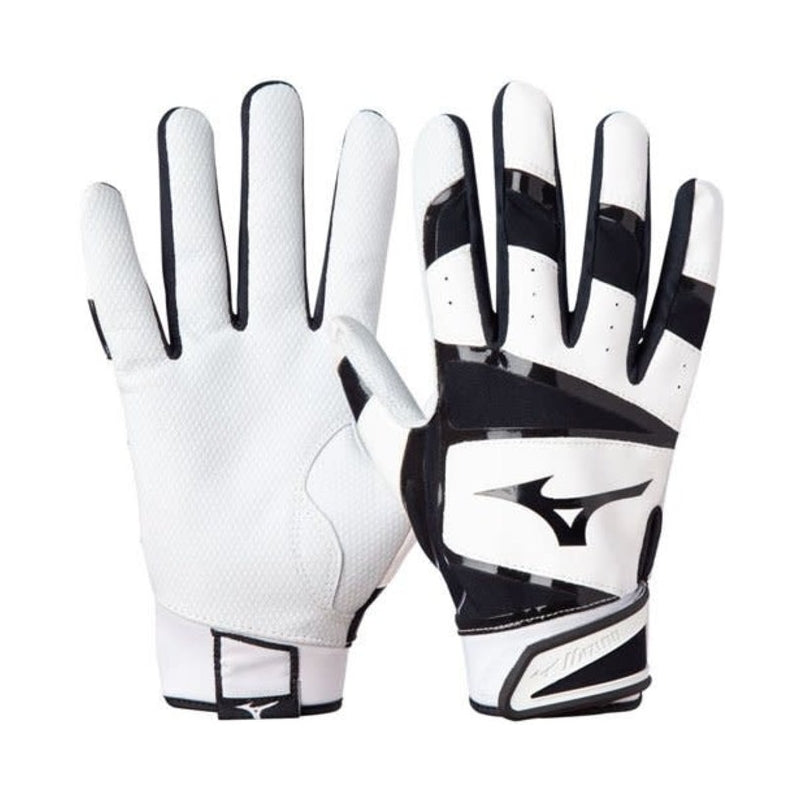 Mizuno 303 Batting Gloves - White/Black
