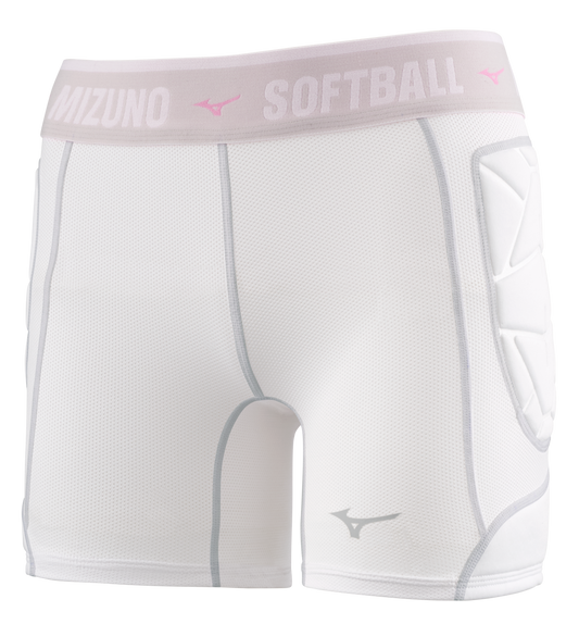 Mizuno Women's RB Shield Padded Sliding Shorts - White