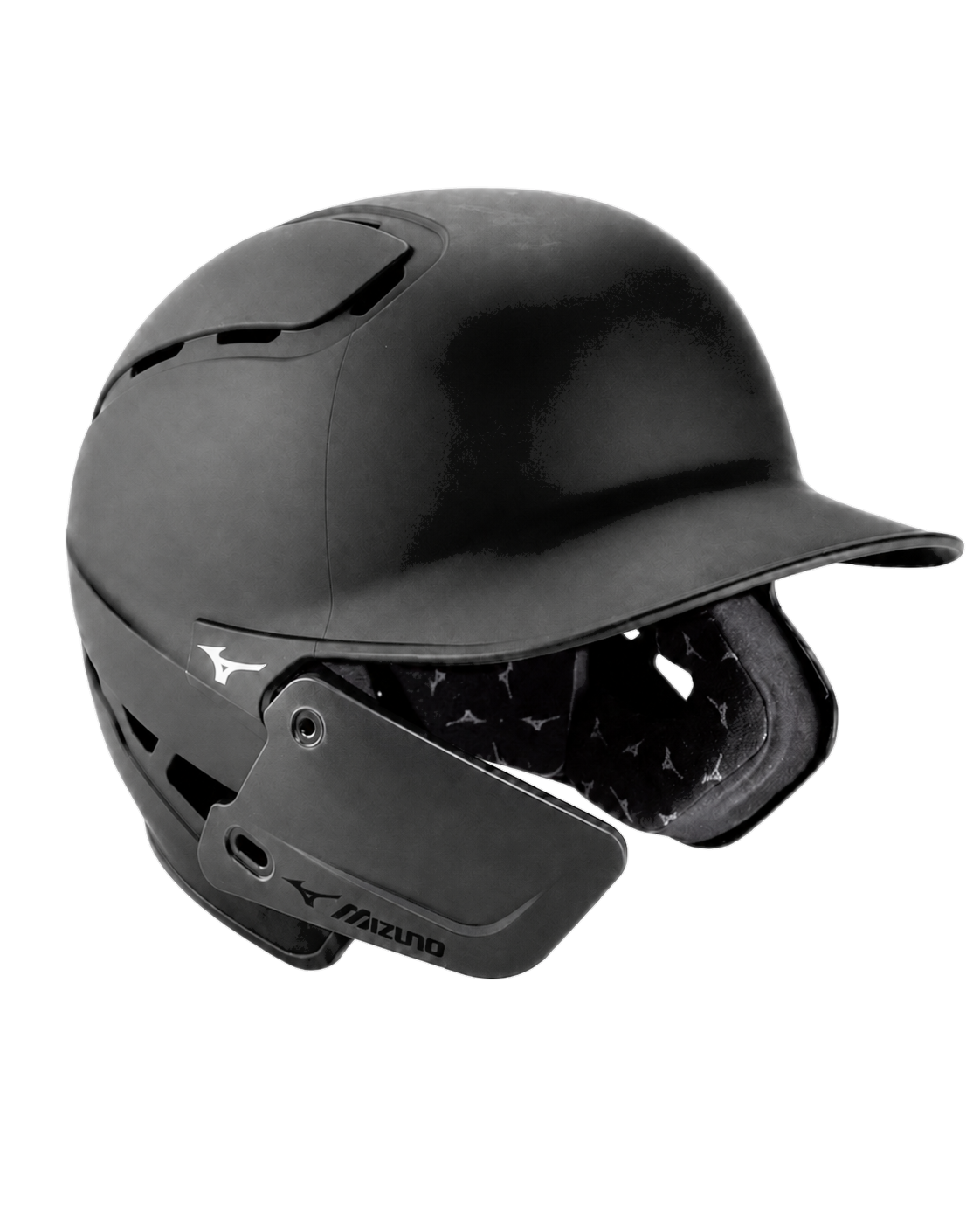 Black Mizuno B6 batting helmet with C-Flap for a left-handed hitter