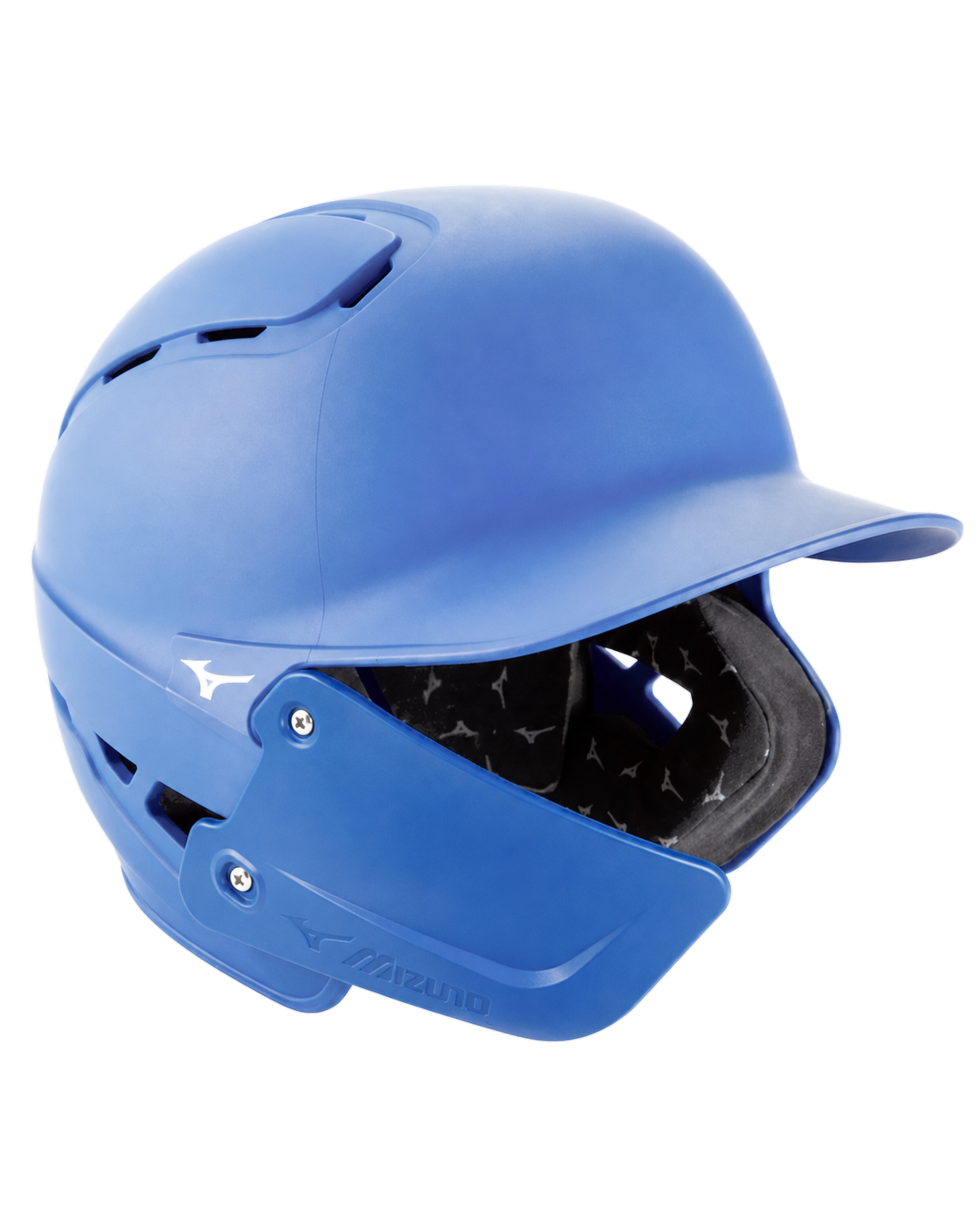 Royal blue Mizuno B6 batting helmet with C-Flap for a left-handed hitter