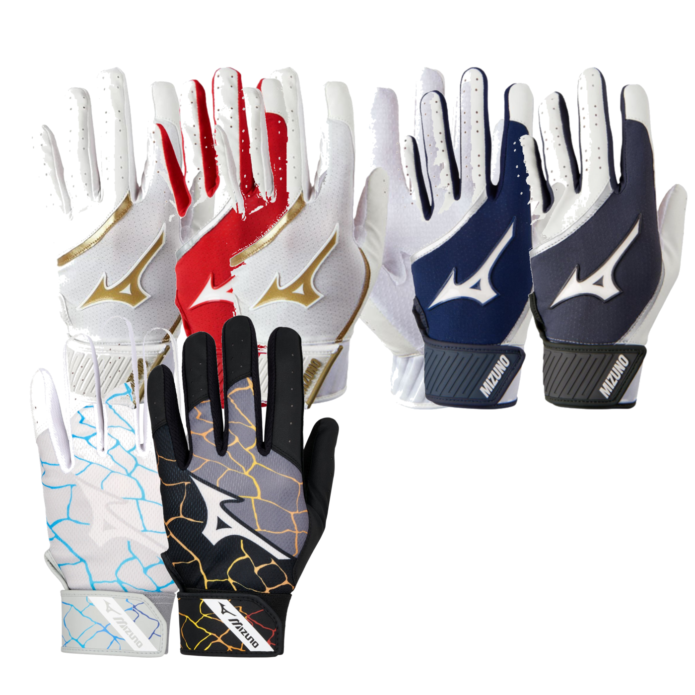Mizuno MVP adult batting gloves in available colours