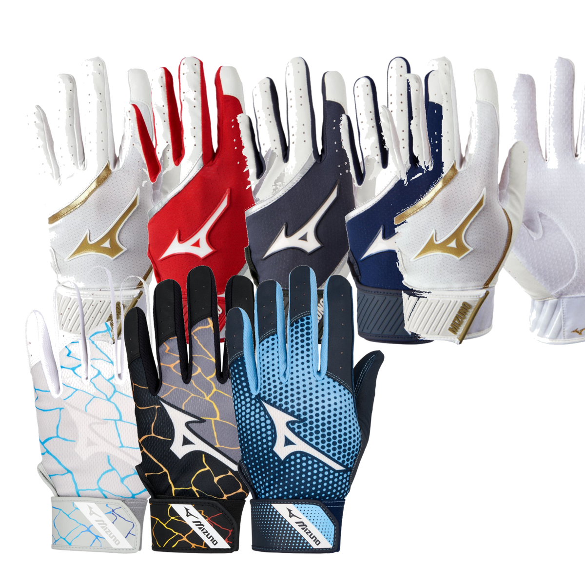 Mizuno MVP junior batting gloves in available colours