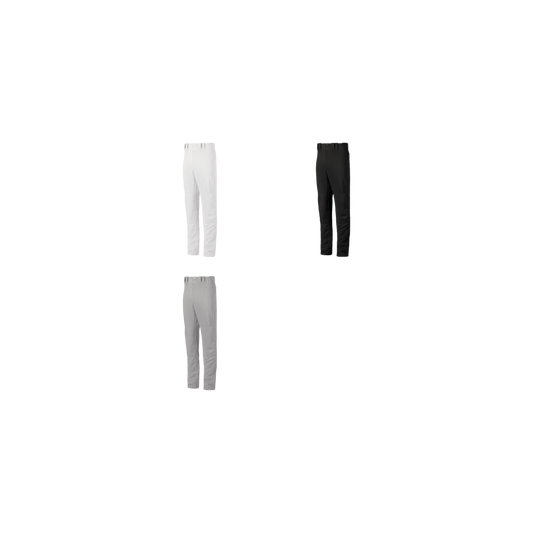 Mizuno Premier Pro adult pants in white, grey and black