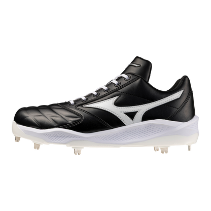 Mizuno Pro Select metal cleat in black and white
