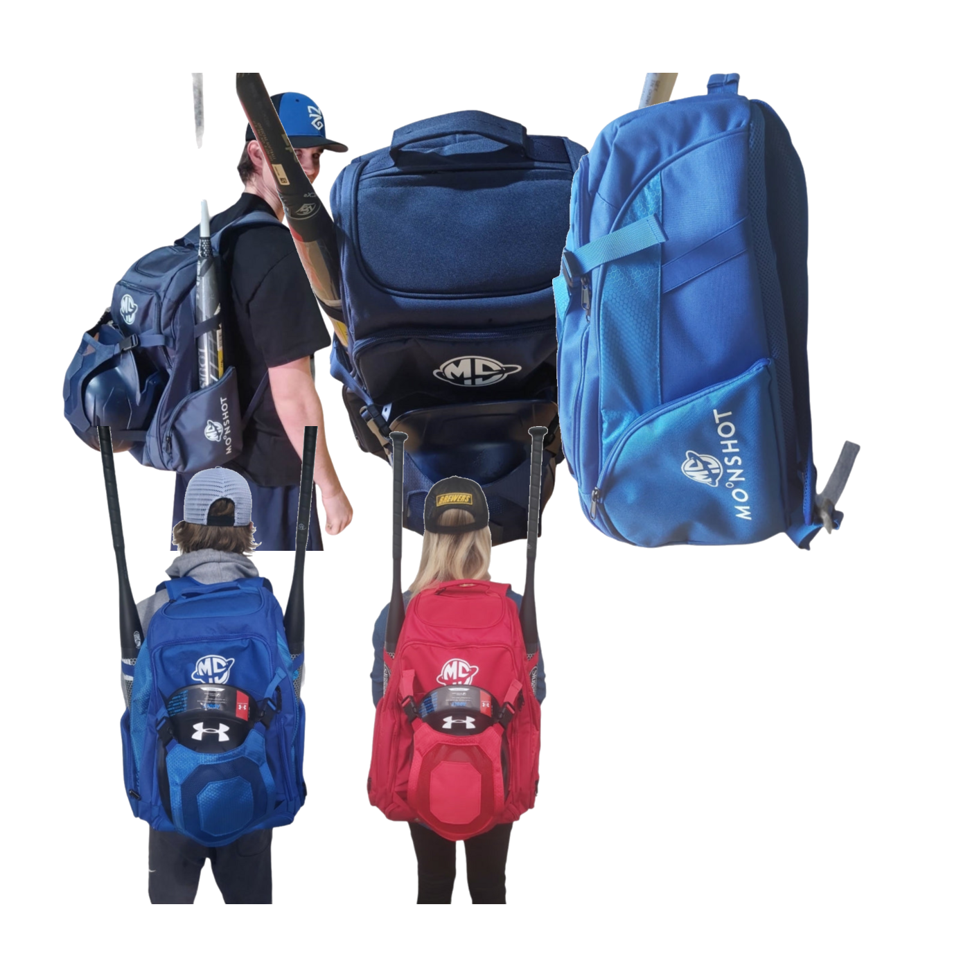 MoonShot Zero Gravity Pro backpacks in available colours