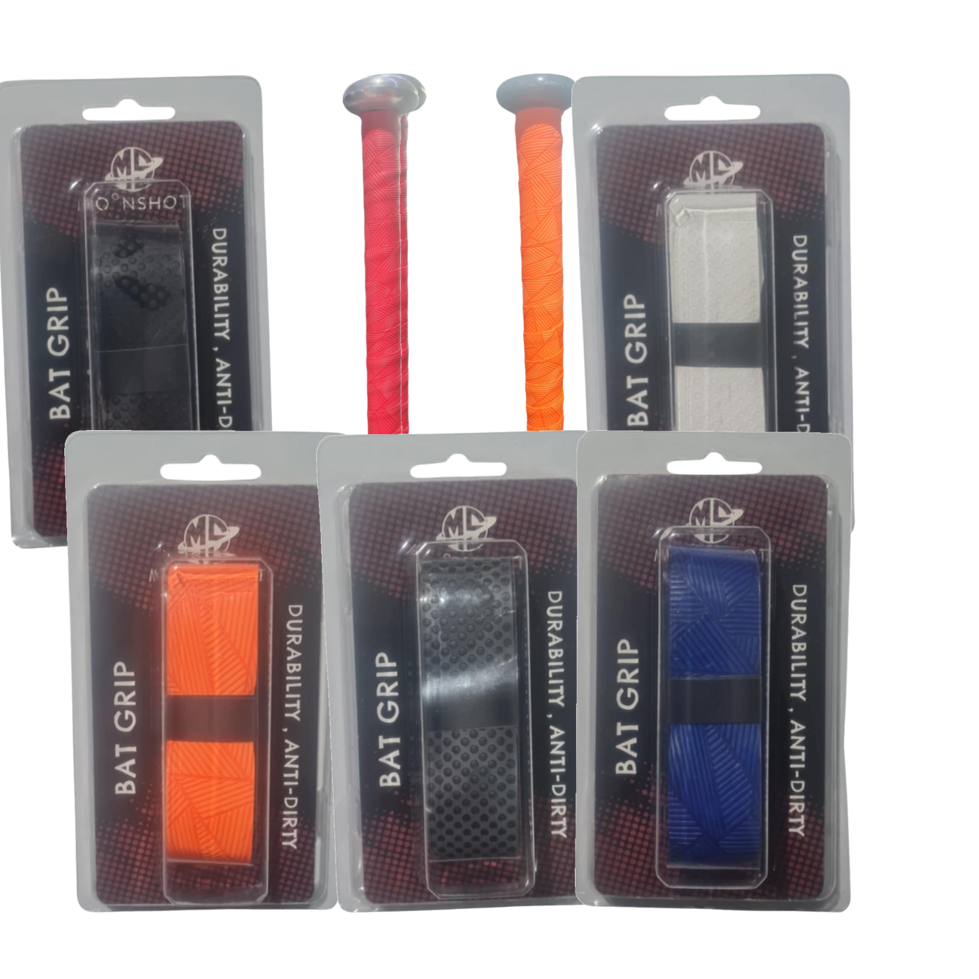 MoonShot bat grips in available colours