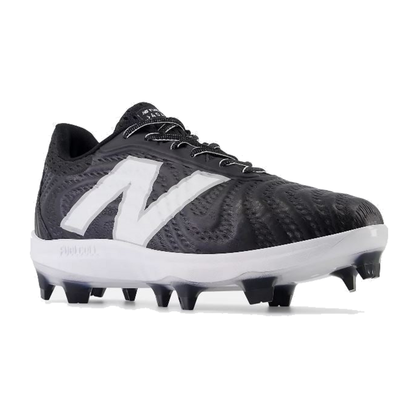 New Balance 4040 Molded Cleats - Black on a transparent background