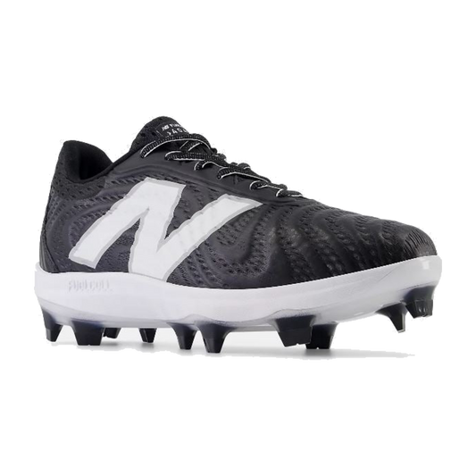 New Balance 4040 Molded Cleats - Black on a transparent background
