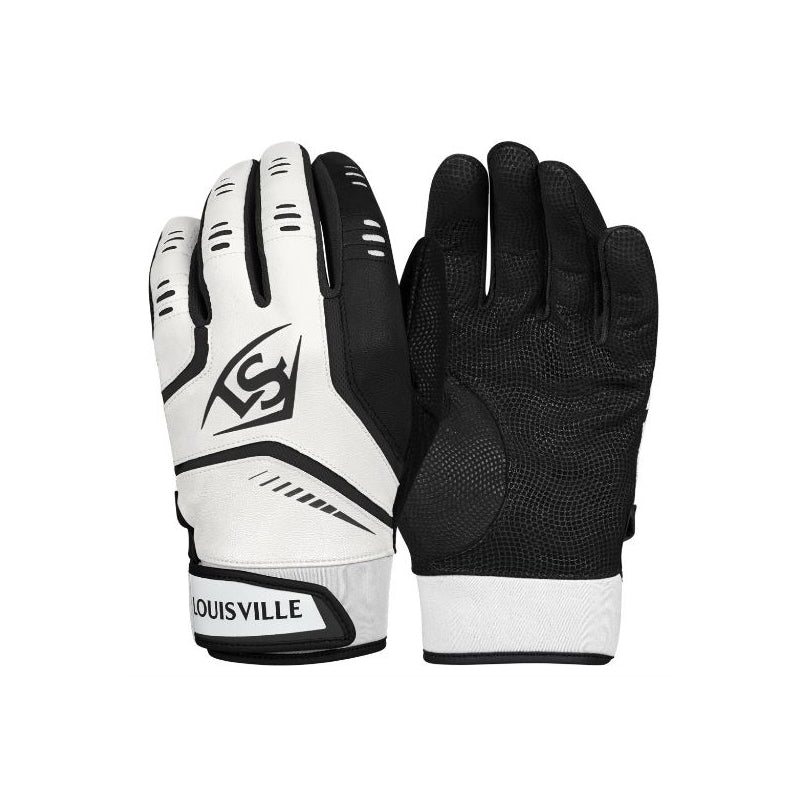 Louisville Sluggers Omaha Youth Batting Gloves - White/Black