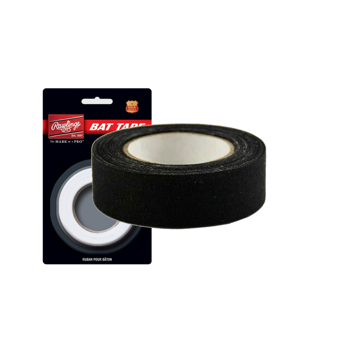 Rawlings bat tape in white and black