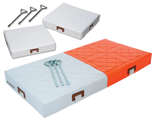 Softball foam-filled base set with double first base