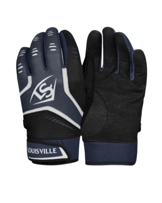 (YOUTH) Louisville Slugger Omaha Batting Gloves - Navy