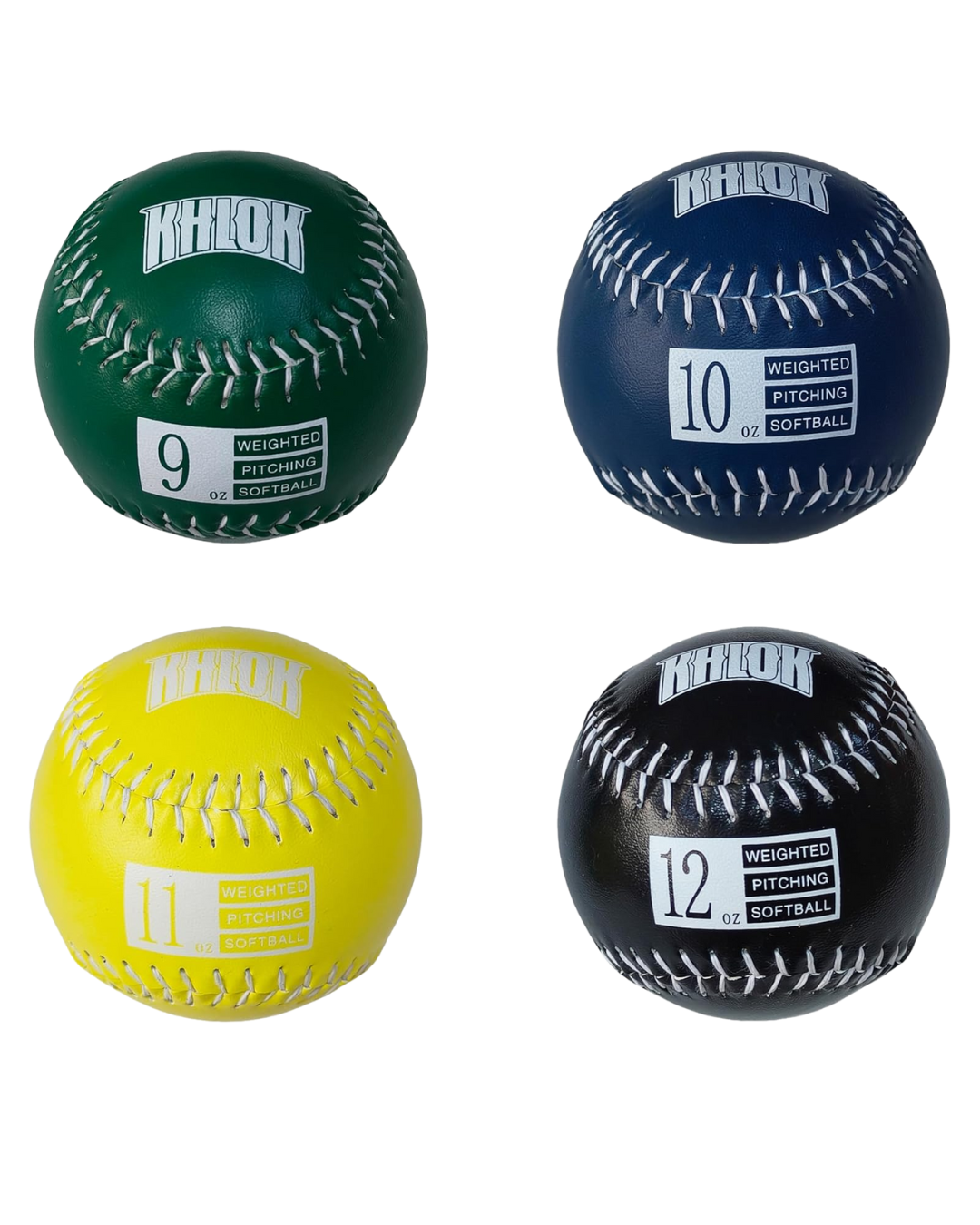 Khlok Softball Weighted Training Ball Set (4-Pack)