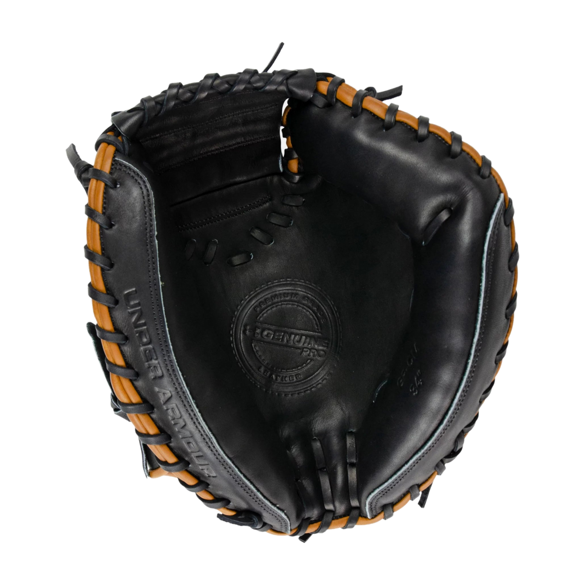 Under Armour Genuine Pro Baseball Catchers Mitt on a transparent background