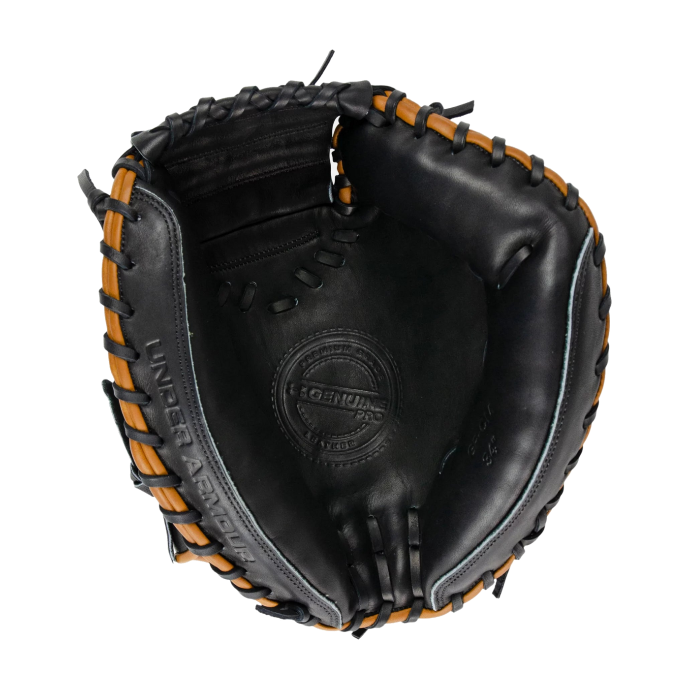 Under Armour Genuine Pro Baseball Catchers Mitt on a transparent background
