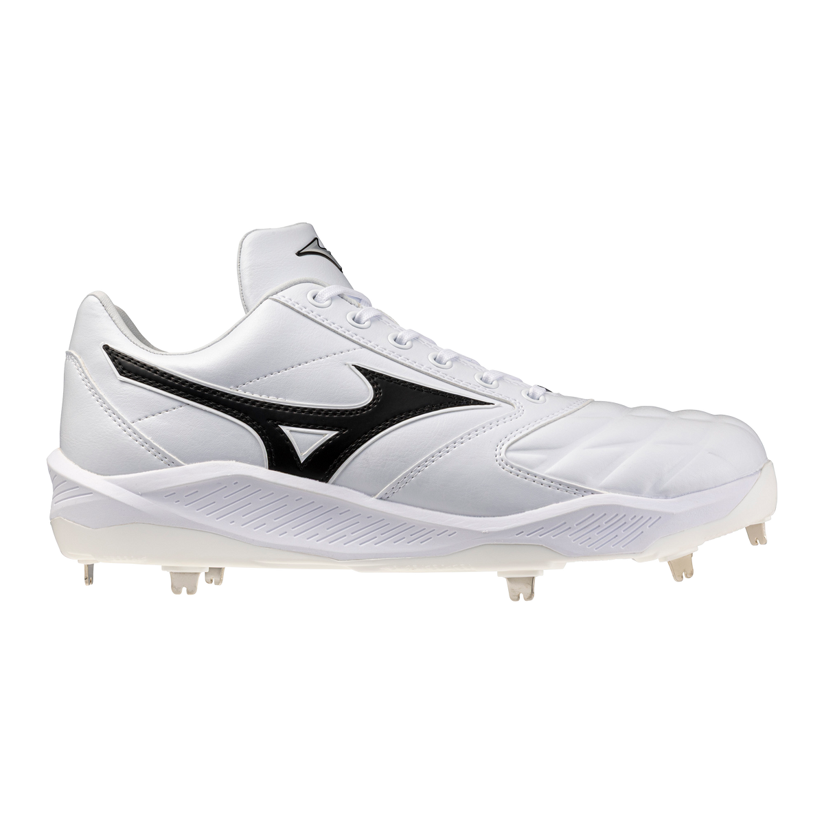 Mizuno Pro Select Metal Cleats - White/Black — product view 2