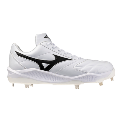 Mizuno Pro Select Metal Cleats - White/Black — product view 2
