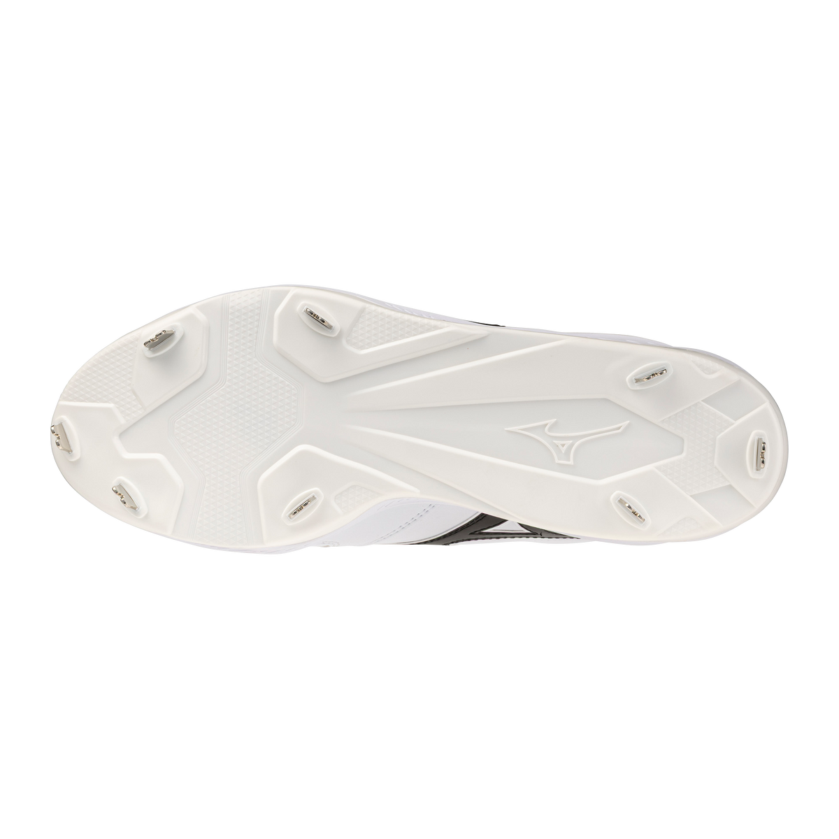Mizuno Pro Select Metal Cleats - White/Black — product view 3