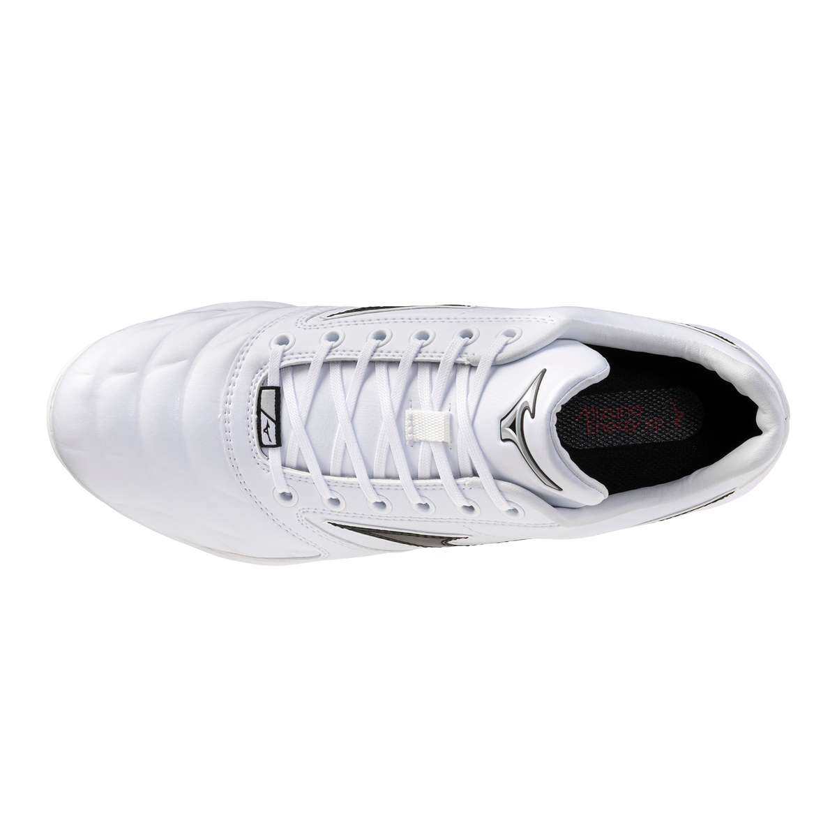 Mizuno Pro Select Metal Cleats - White/Black — product view 4