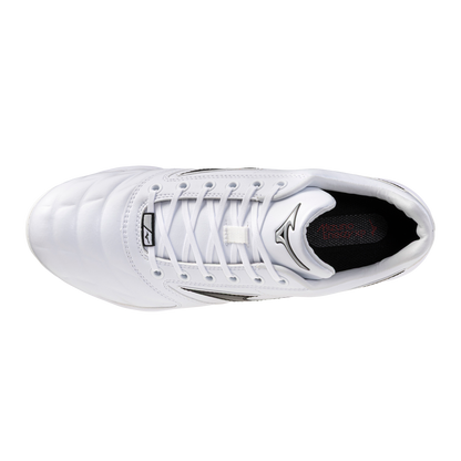 Mizuno Pro Select Metal Cleats - White/Black — product view 4