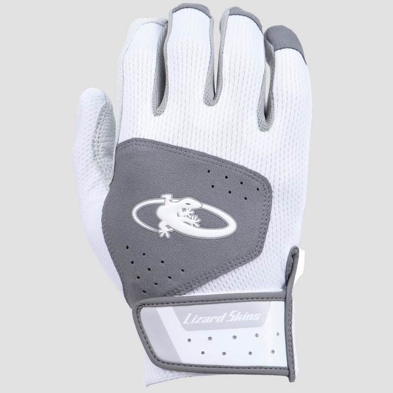 Komodo Lizard Skin Batting Gloves - White